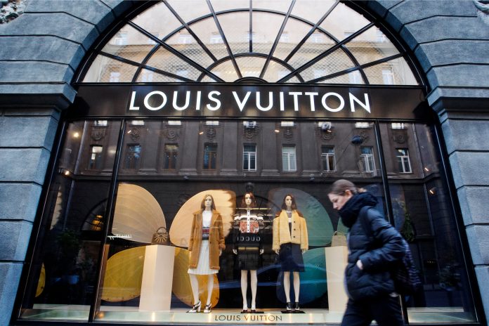 Paris - September 10, 2019 : the Louis Vuitton Luxury Store on