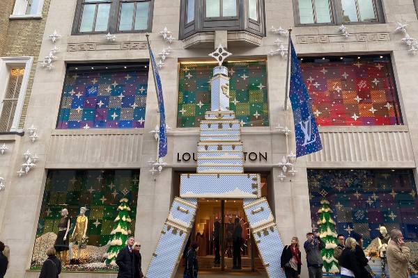 Louis Vuitton collaborates with LEGO for its holiday window displays