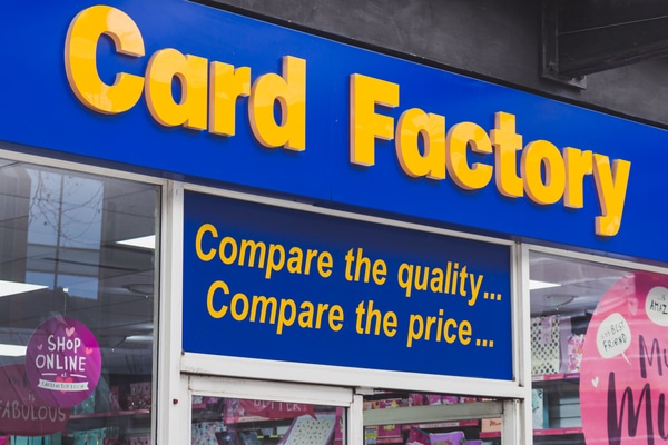 Card Factory 900th store
